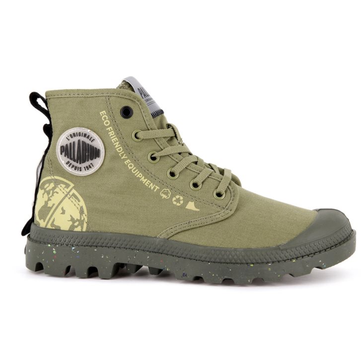 Bottes Palladium Pampa Organic Metro Homme Vert Olive | FR MLV945Z